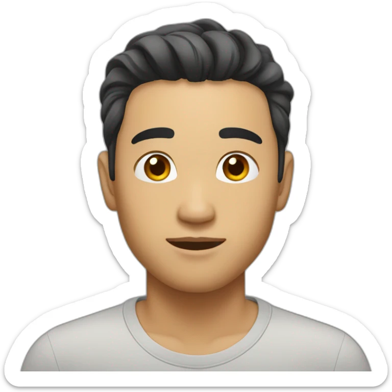 asian-guy-thick-crop-hair sticker