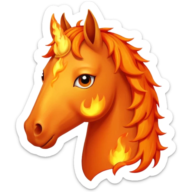 Happy fire horse emoji sad fire horse emoji worried fire horse emoji sticker