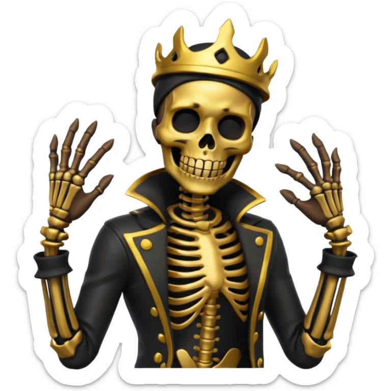 creame un emote de la skin Inferno Skeleton Balvin de fortnite sticker