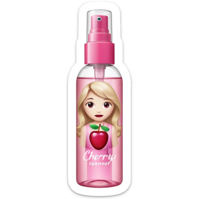 Sabrina carpenter bottle of cherry baby body mist   sticker