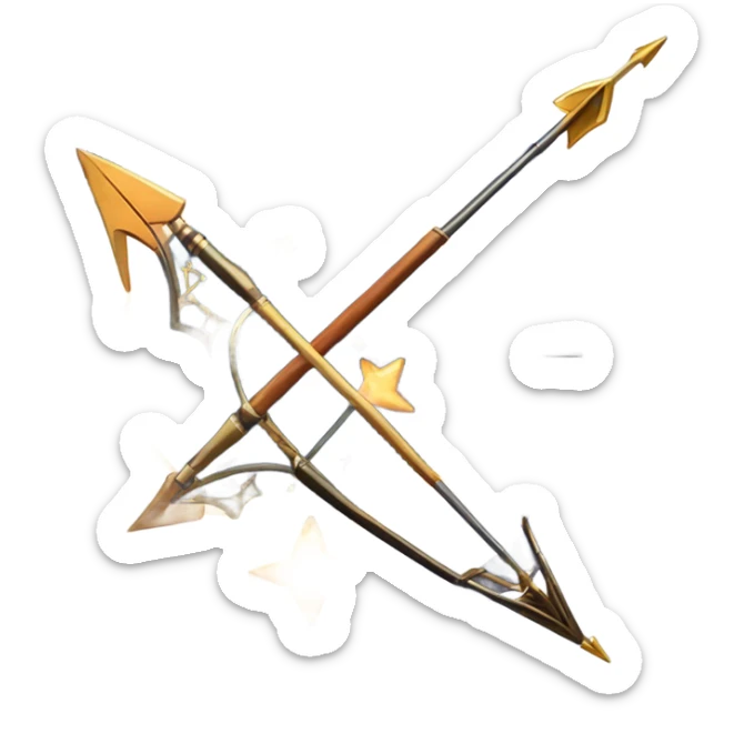 bow arrow celestial sticker