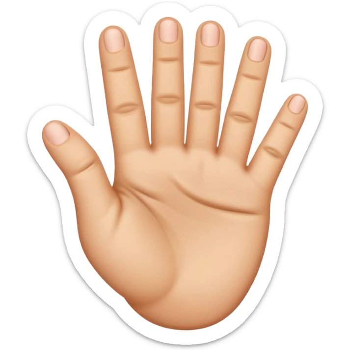 Napravi emotikon kako pkkazuje tri prstq, palac, kaziprst i srednjiprst sticker