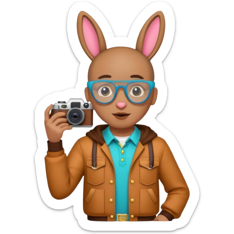 Necesito 5 emojis de Bad bunny con temática de su álbum debí tirar mas fotos, sticker