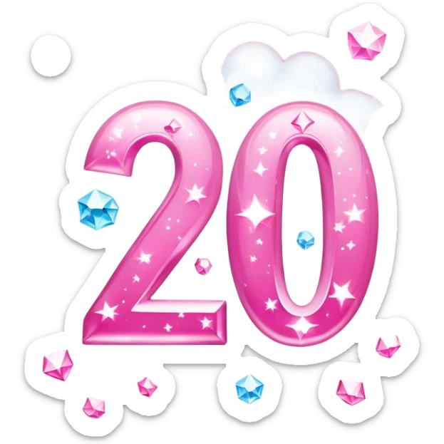 Happy 20th birthday to Dakota written in the sky shining like diamonds with pink sticker