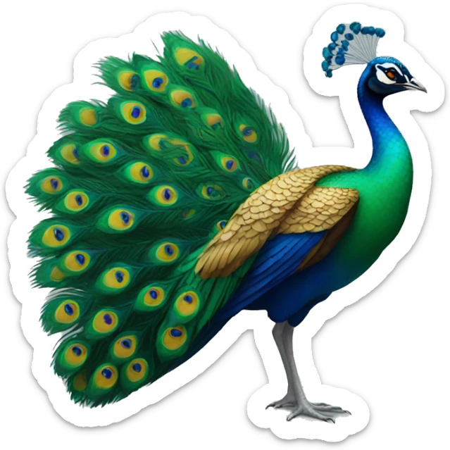 peacock sticker