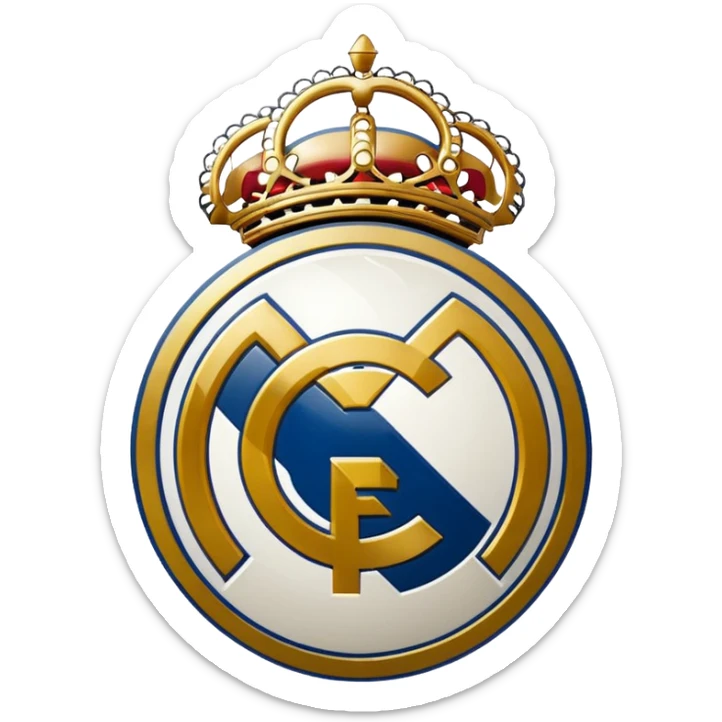 I want an emoji of real madrid logo of football and it should look realistic sticker