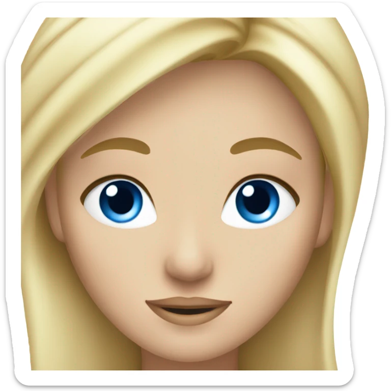 blonde hair blue eyed woman new castor sticker