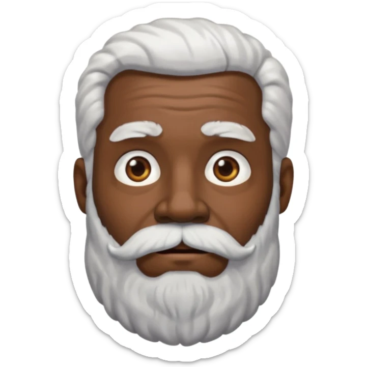 black like very black as a real nigga grandpa with white hear and a big bear wrinkled as fuck sticker