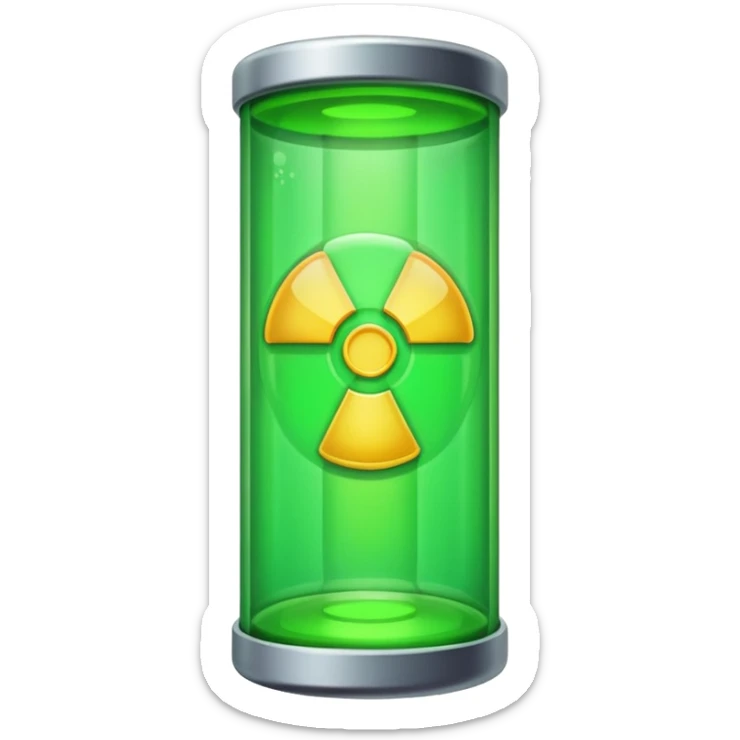 Uranium like inside a tube that we see on tiktok, without the symbol thing, and no line thing, just tube and pure green sticker