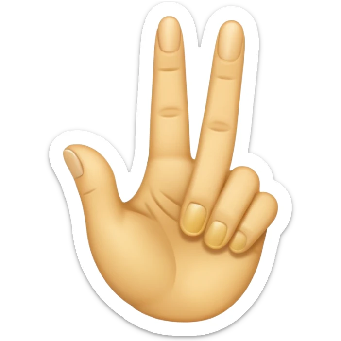 I want a emoji with just middle finger bend towards and every other fingers amd thumb straight  sticker