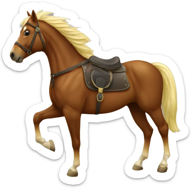 Horse, an integral part of Cossack culture representing speed and freedom. sticker
