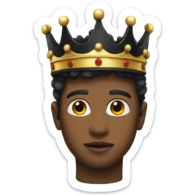 black crown sticker