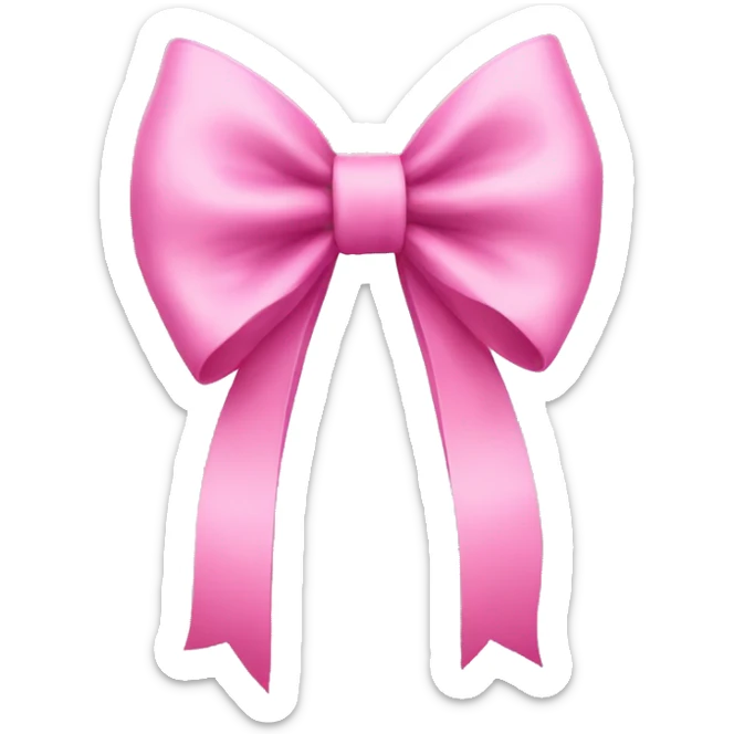pink bow sticker