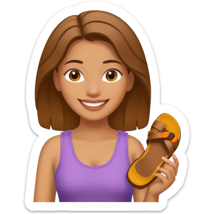 Mamá con su chancla en la mano sticker