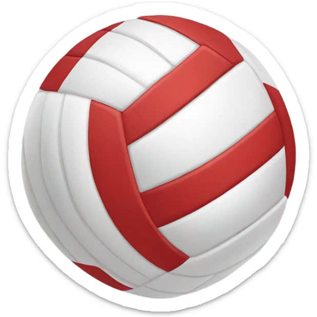 Voleyboll red and white sticker