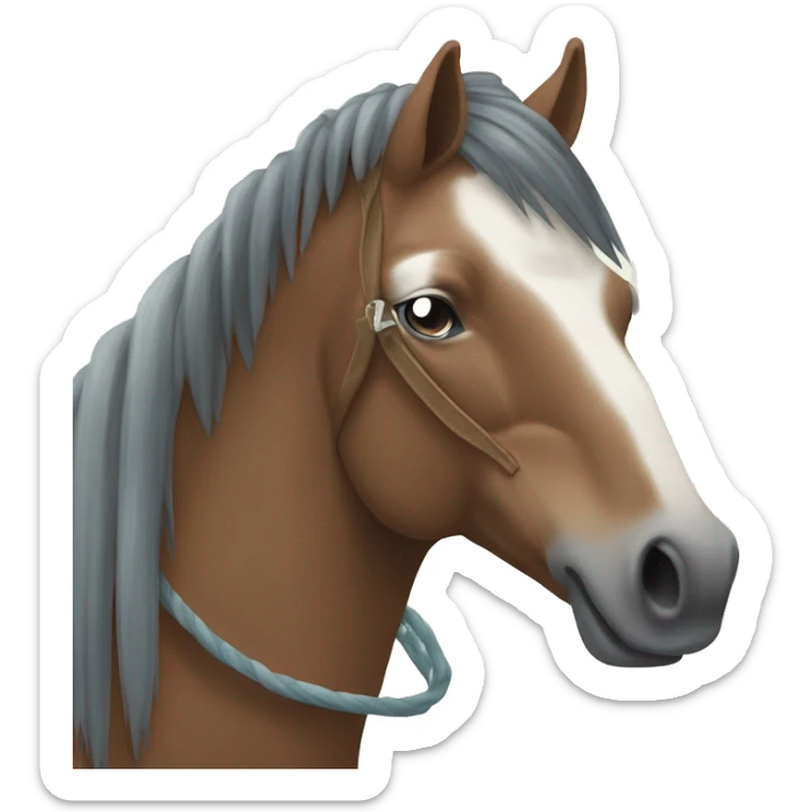 Fjorden paard met een manenkam en aalstreep zonder bles sticker