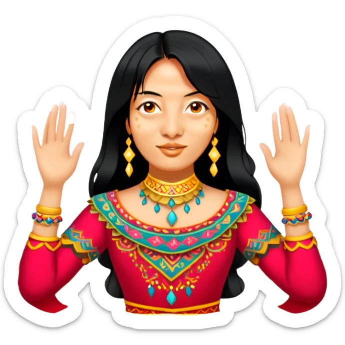 Folkloric Dancer sticker