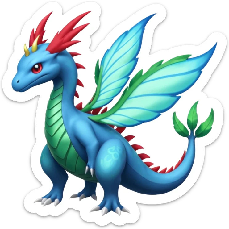 Salamence-Cresselia-Zygarde-Fakémon-fusion, full body sticker