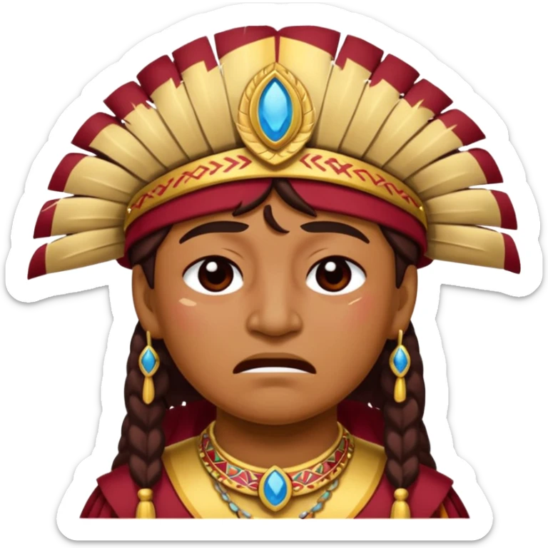 An fsu emoji with an fsu fan crying/depressed so a Seminole make it chief Osceola with Garnett and gold included sticker
