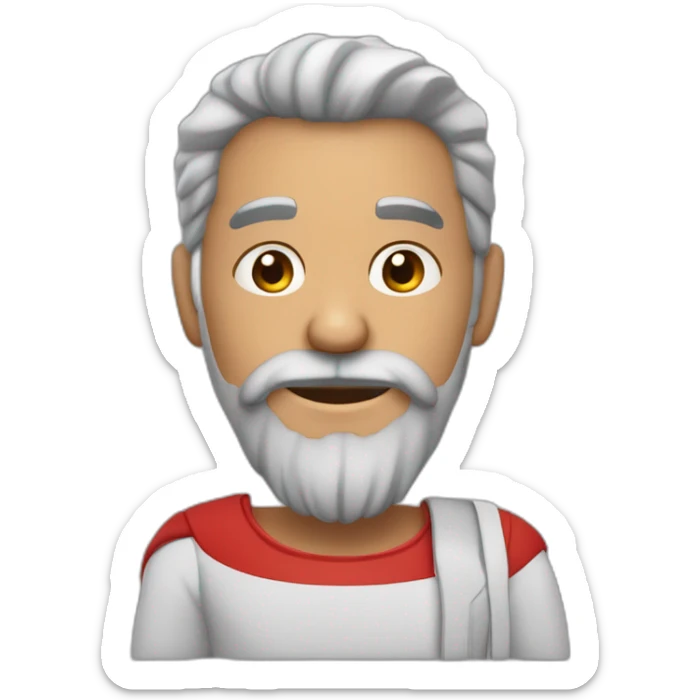 Hombre de cabello rojo con pecas y vestido casualmente y con barba roja  sticker