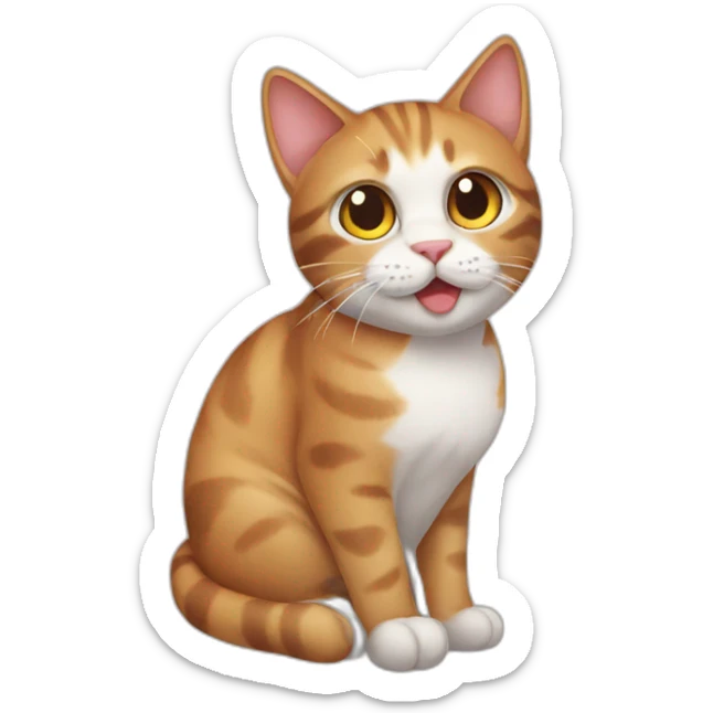 Cat cat sticker