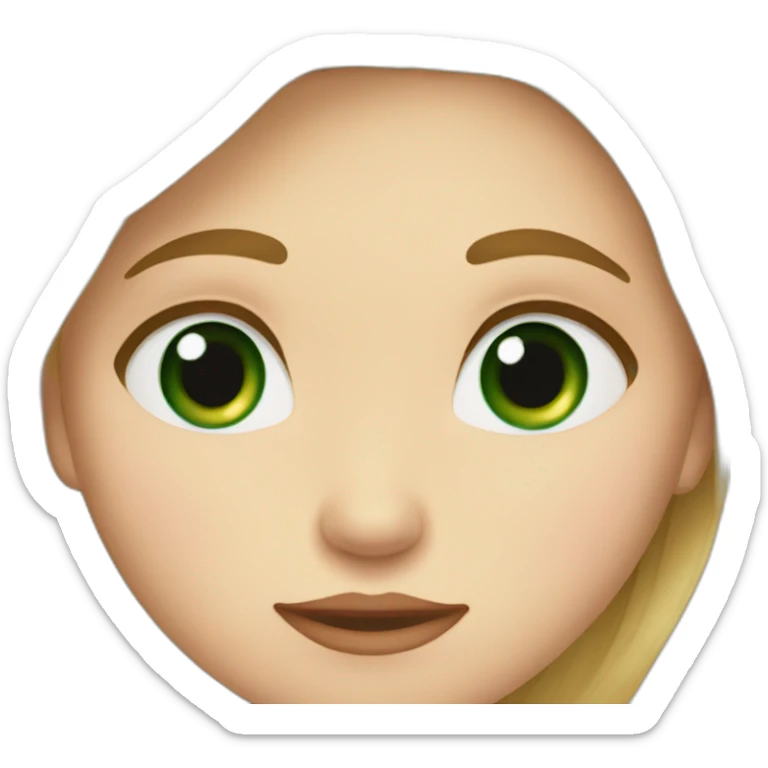 Blonde Girl with Blue Eyes, kissing a Brown Hair Boy with Green Eyes sticker