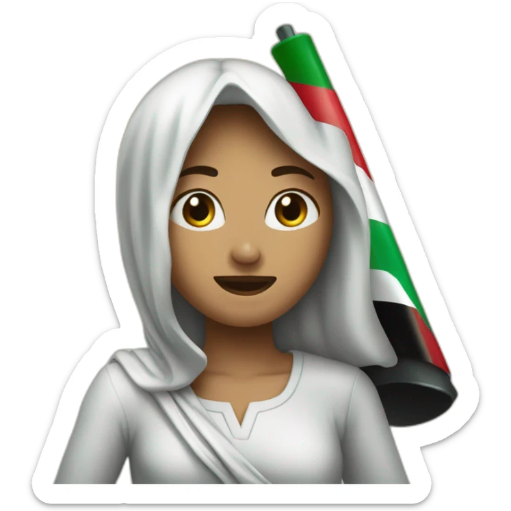 Personne qui tient le poing love pour soutenir la Palestine sticker