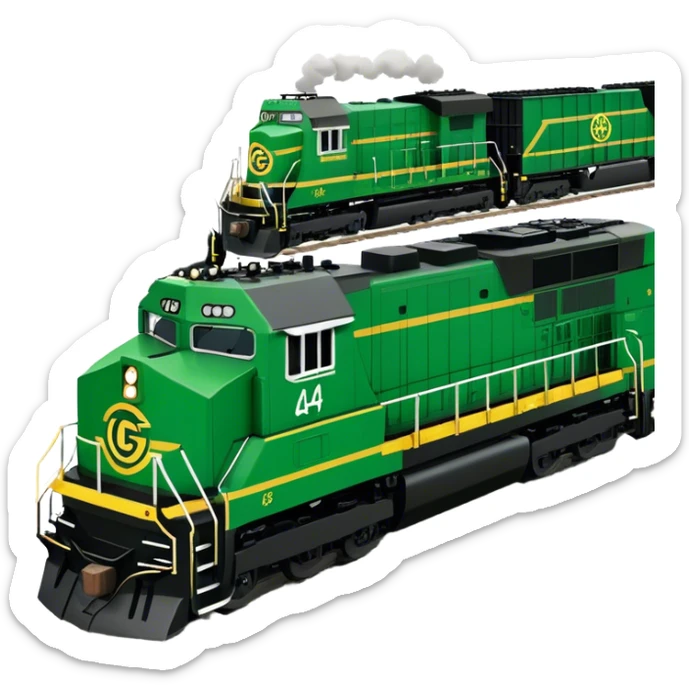 Locomotive (Freight) - GE ES44AC (Model Year: 2021) (Iconic colour: Green and black) sticker