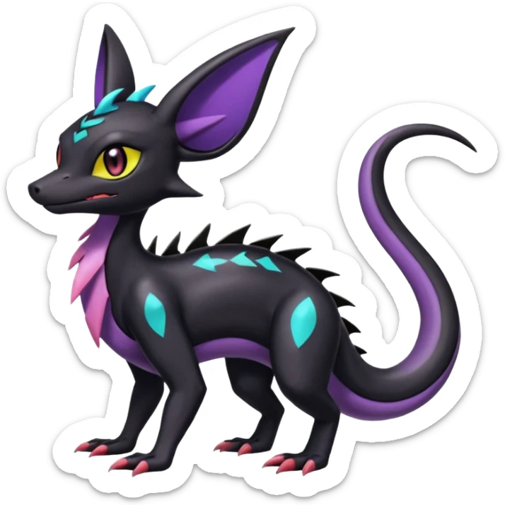 Shiny Salandit-Umbreon-Gabite-Noivern-Noibat-Hybrid (Full body) sticker