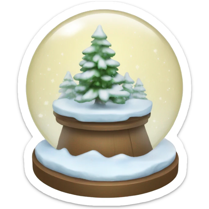 Snow globe sticker