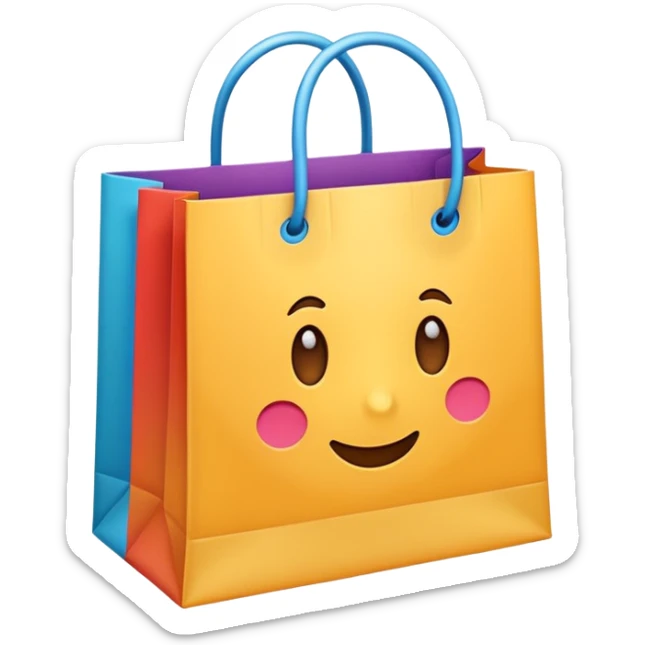 beautiful shopping bag sticker