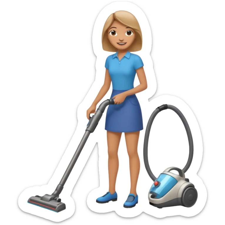 Emoji to encourage kids to do chores - should contain something about house chores, ok replace the broom with a vaccum sticker