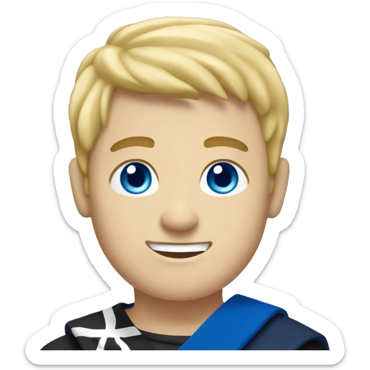 Male with blonde hair and blue eyes waving hand smiling with a Scotland flag 🏴󠁧󠁢󠁳󠁣󠁴󠁿  sticker