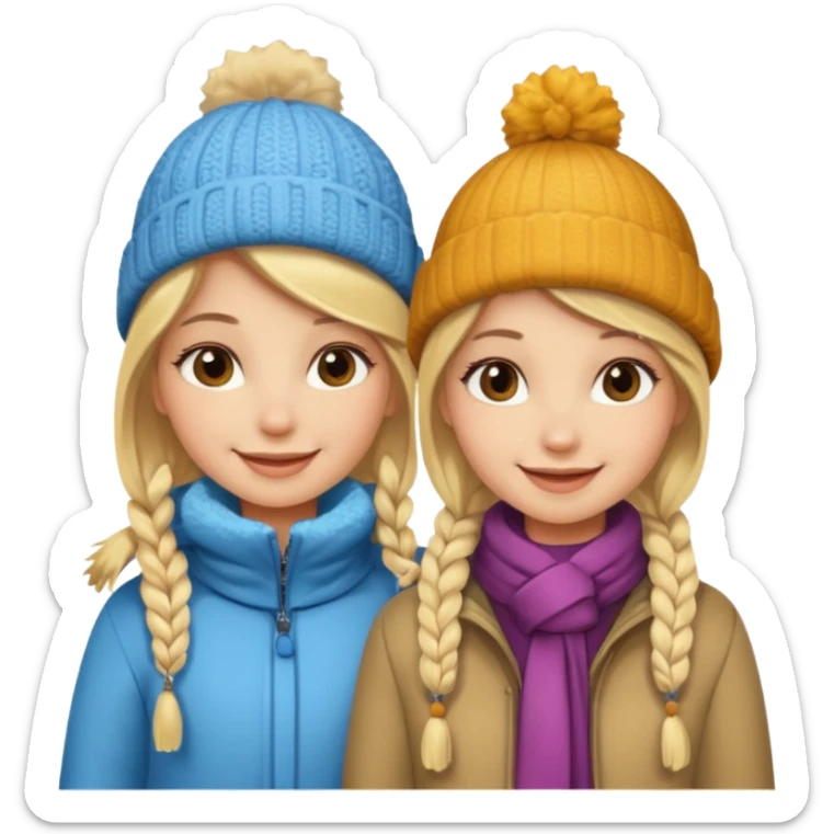 i want an emoji with 2 blonde girls like the movie "the holiday" They are not touching each other sticker