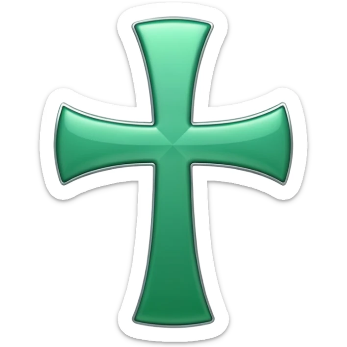 change the red cross emoji color to only green cross color. No Plus sign, only cross sign sticker