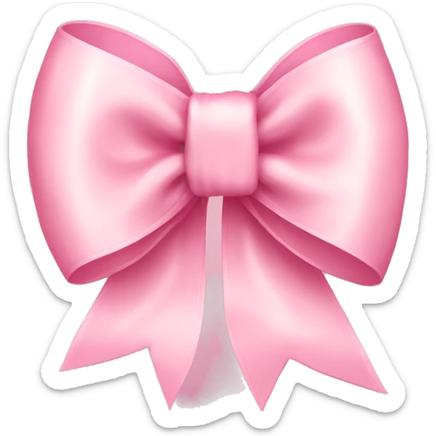 light pink ribbon bow sticker