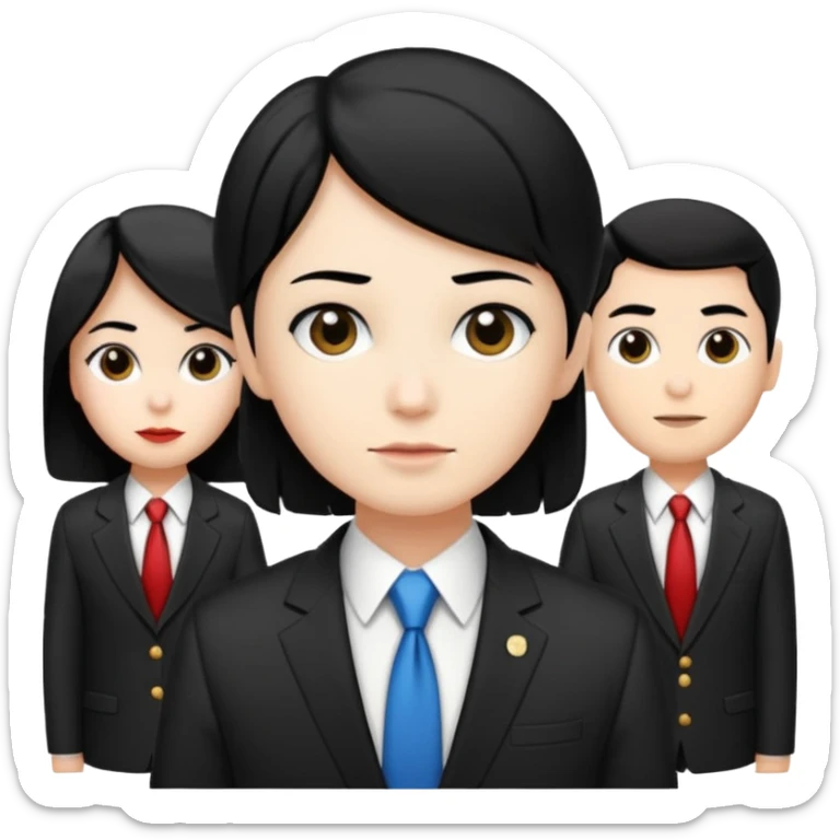 congressional meeting of people with black hair and white skin sticker