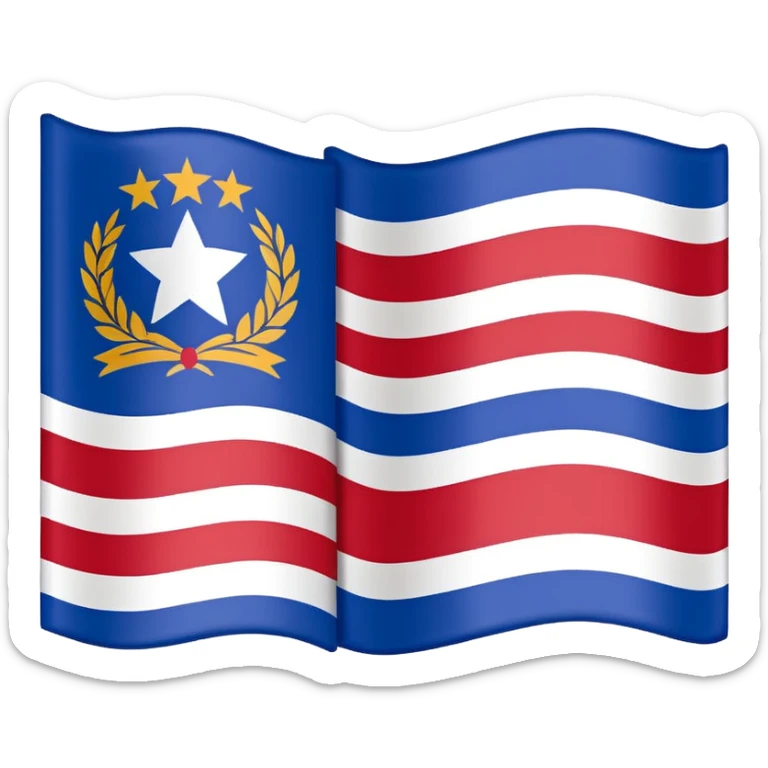 A flag of republic of srpska just colors red blue and white that's it sticker