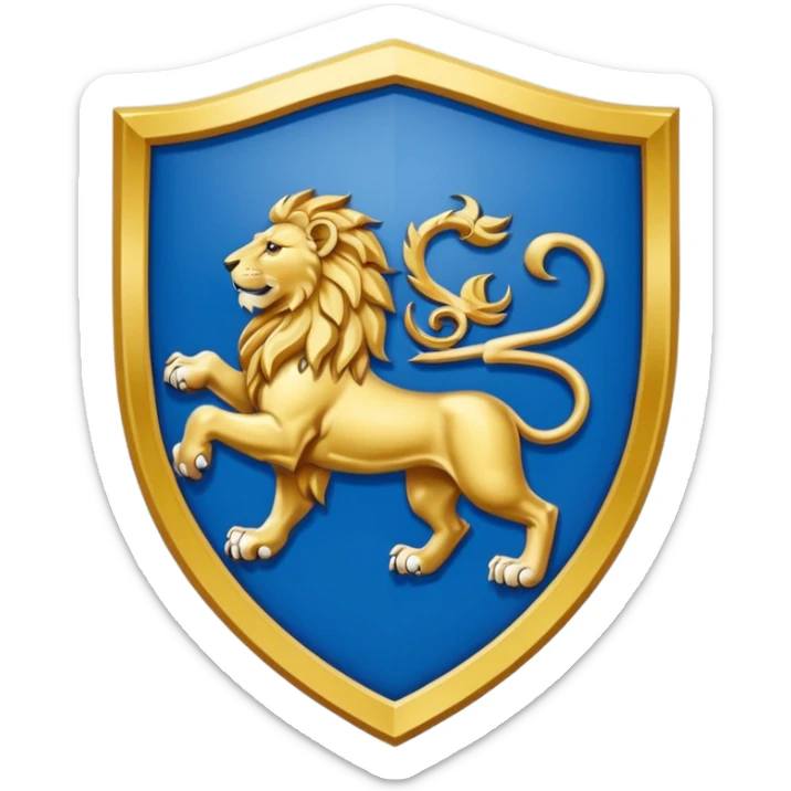 Lion rampant emoji like chelsea football team sticker