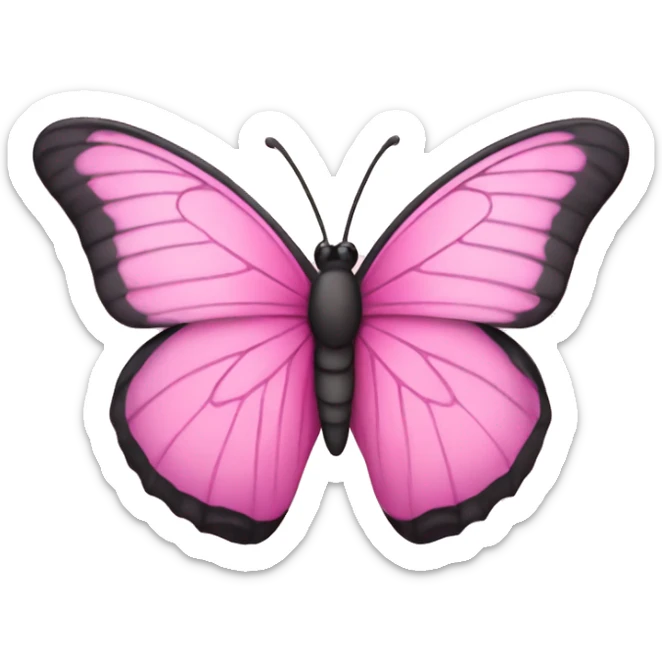 Pink butterfly  sticker