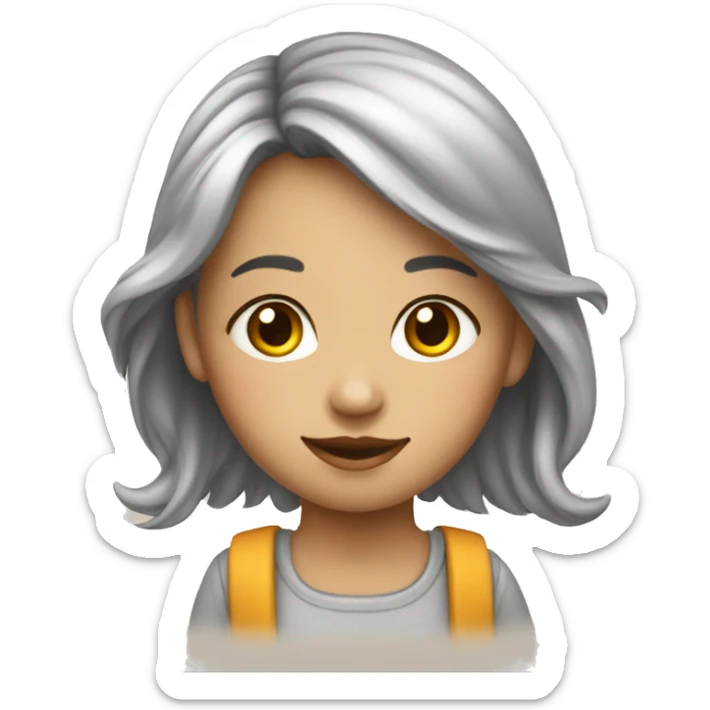 Un fille qui fait de la peinture avec des taches sticker