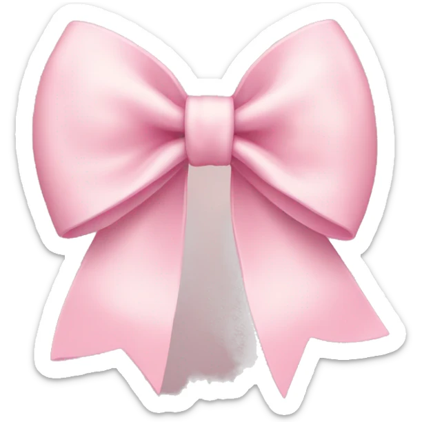 Light pink bow sticker