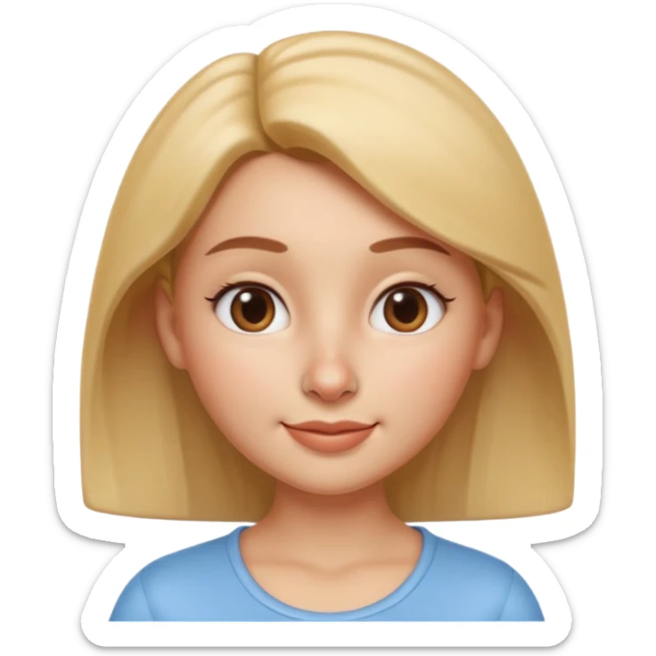 A 3D cartoon woman with a small shiny nose pin on her left nostril, soft skin tone, friendly expression, smooth lighting, realistic Memoji-style rendering. sticker