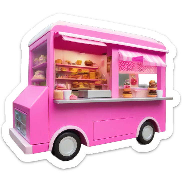 Barbie’s dream house/food truck assembled from 2 pieces  sticker