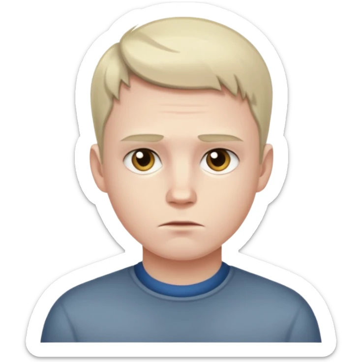 Create a realistic portrait of Gus with cold stare, clean haircut & neat appearance. sticker