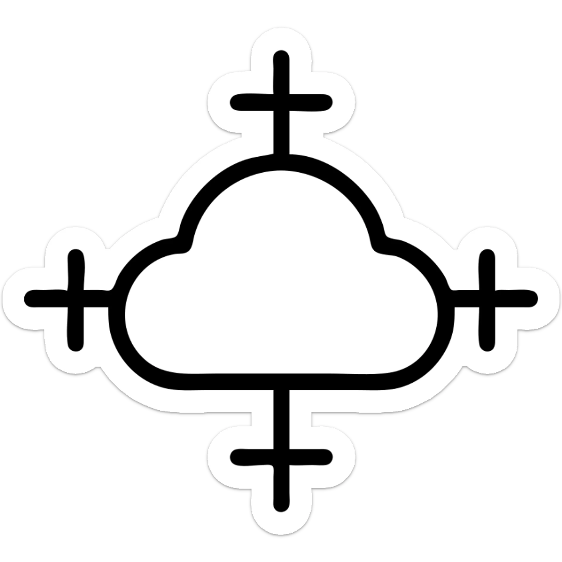 облако 4 выступами sticker