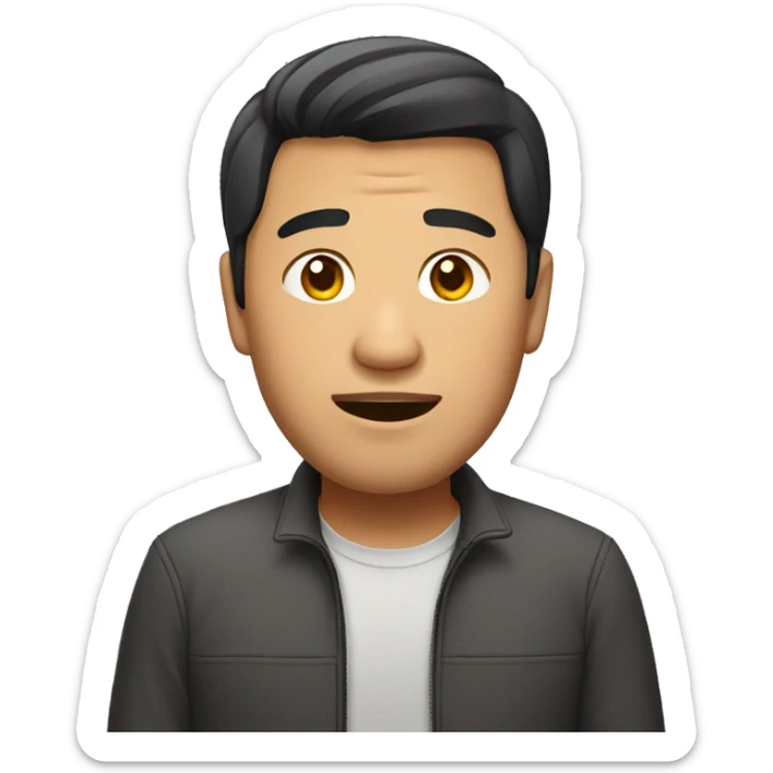 Big asian man sticker