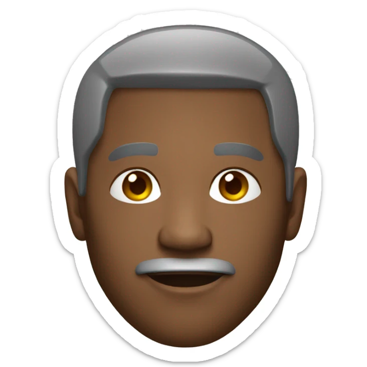 old stylish black man with fade short hair and wearing a hoodie sticker