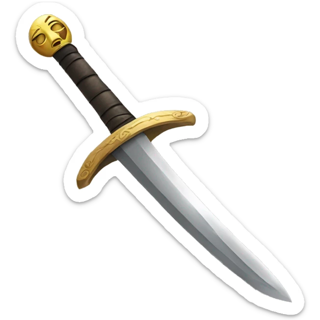 Hand holding sword sticker