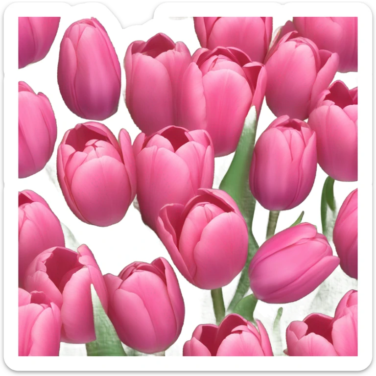 pink tulips sticker